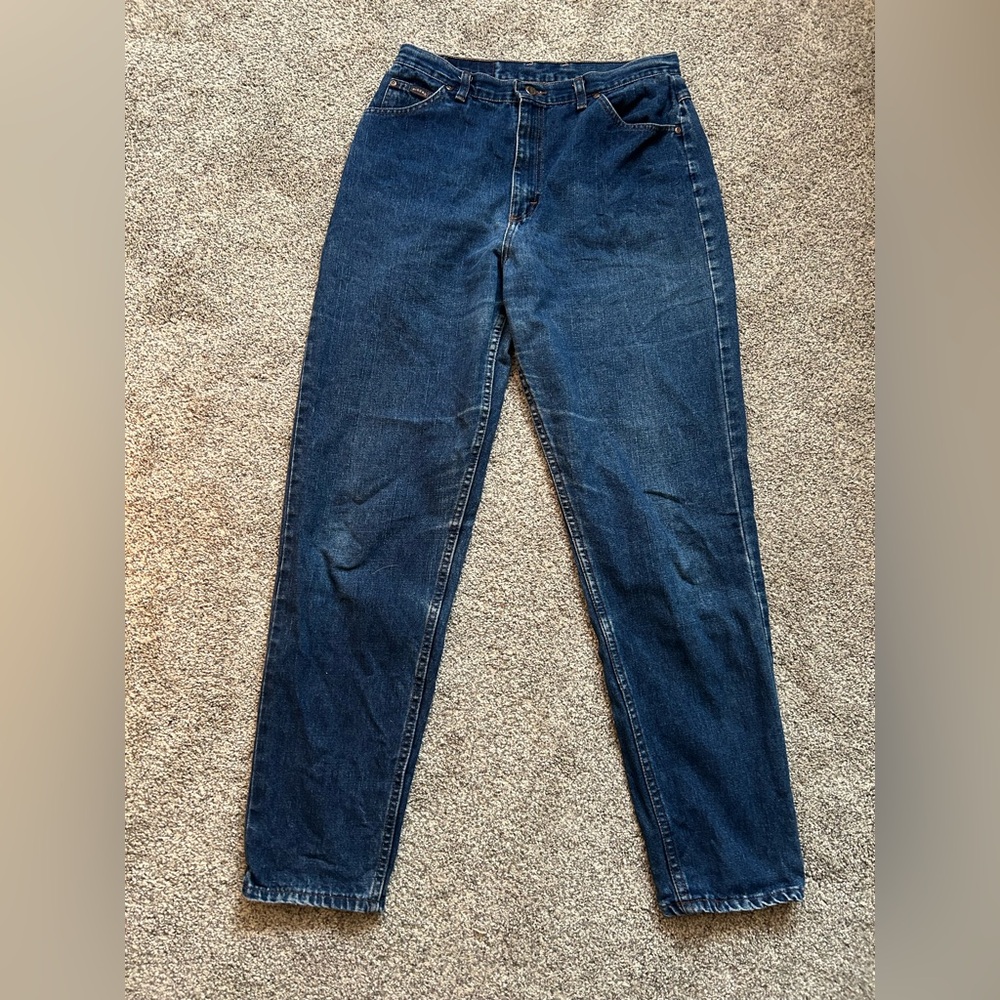 Riders by Lee Vintage Women's High Rise Jeans- Size 37- Dark blue denim